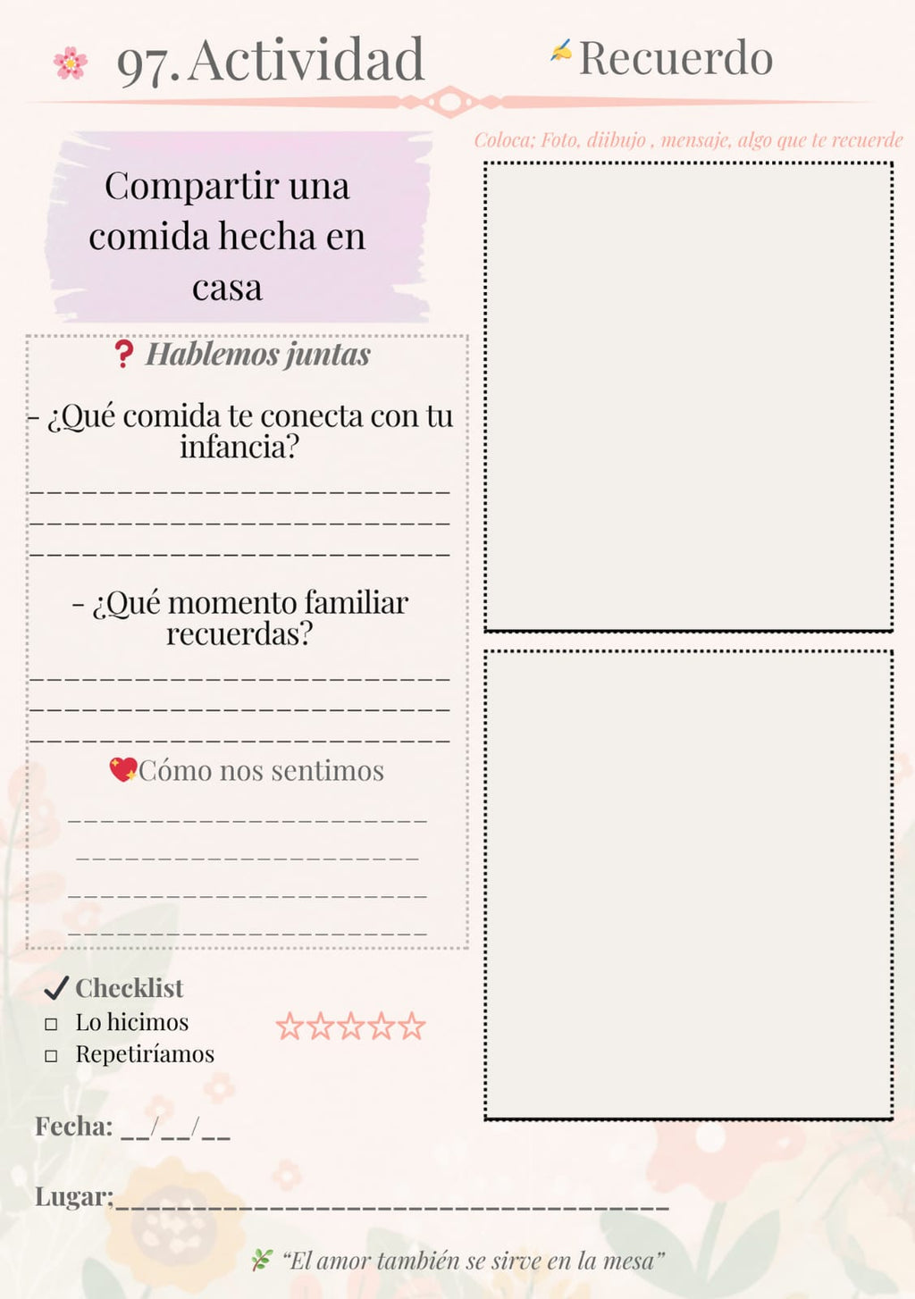 100 Citas con mamá-Diario y album