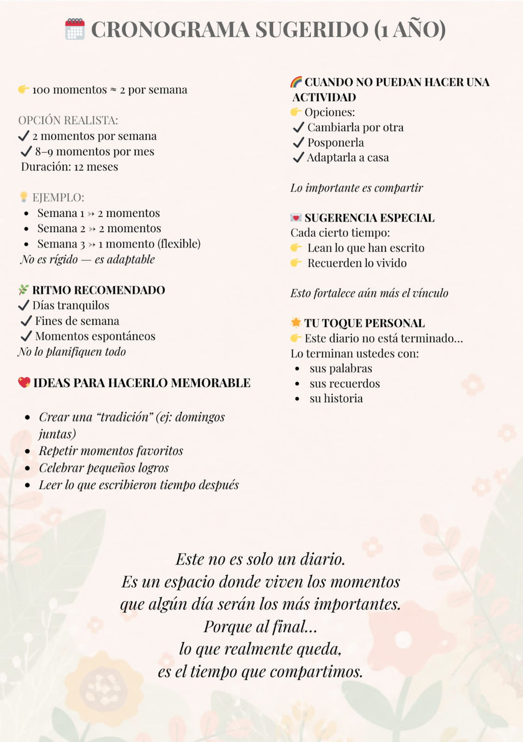 100 Citas con mamá-Diario y album